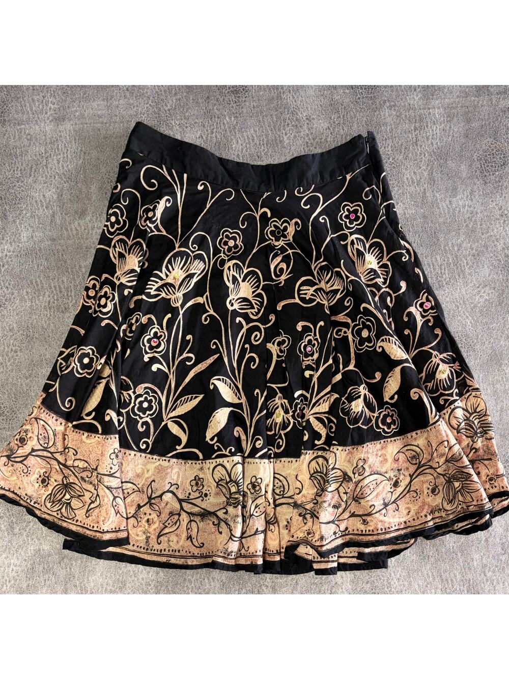 Vintage Whimsy Magazine Midi Print Skirt